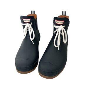 Hunter Blue Lace Up Chelsea Boots Women’s US 9